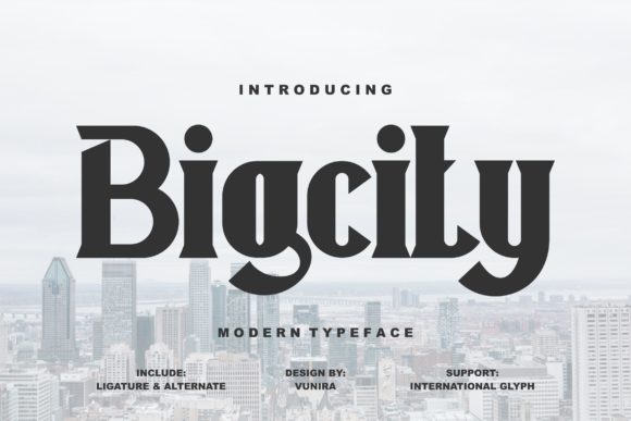 Bigcity: A Versatile Display Font for Creative Branding