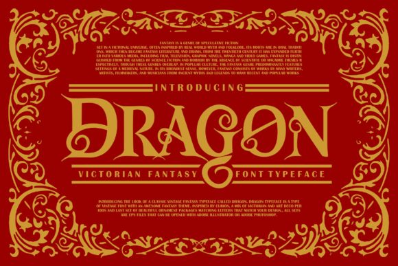 Dragon: A Display Font for Crafters and Product Creators