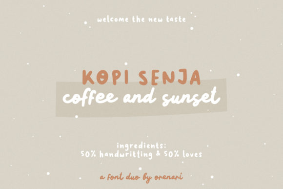 Kopi Senja: A Display Font for Editorial Elegance