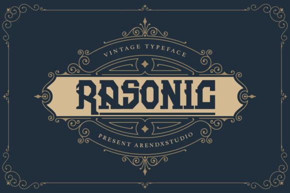 Rasonic: A Vintage Display Font for Professional Branding